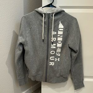 Grey Under Armour Zip Hoodie XS